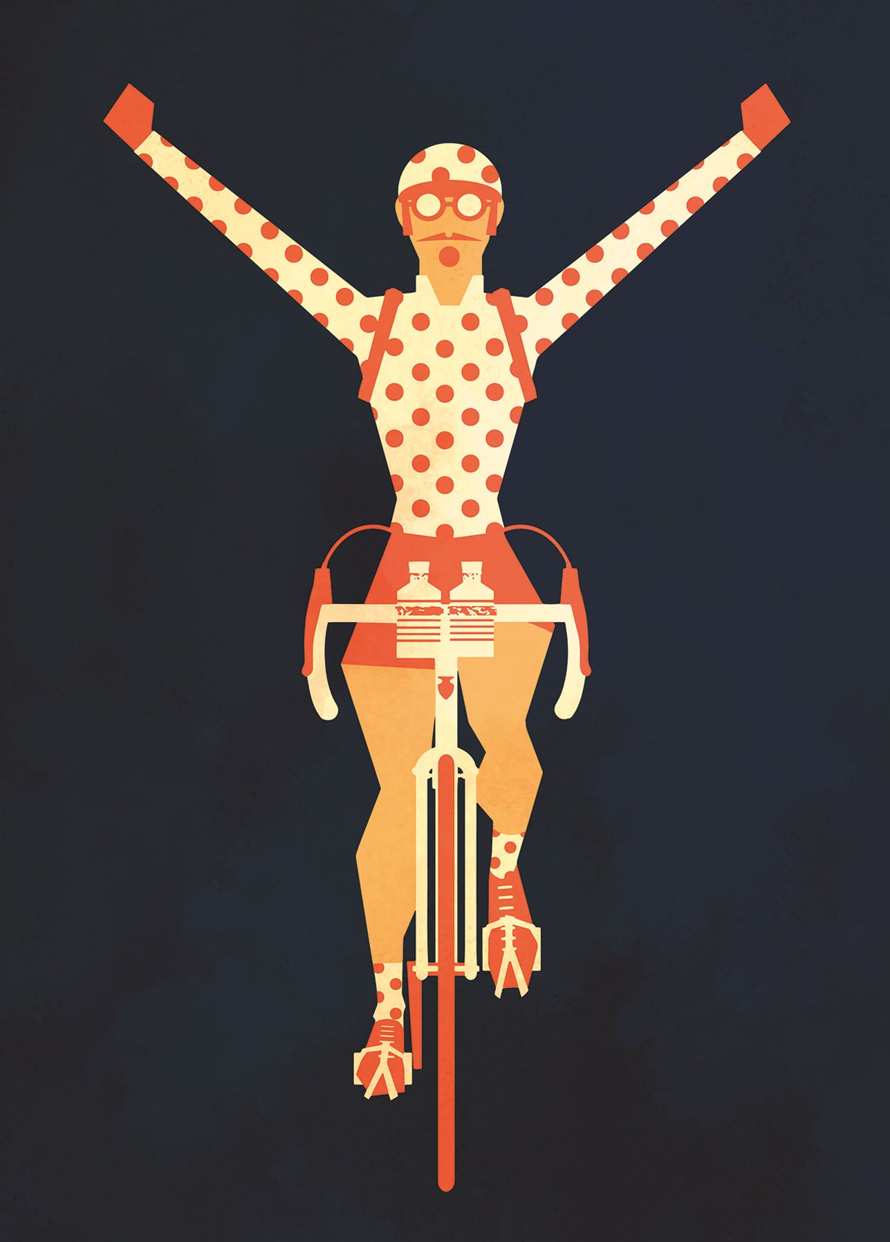 Tirage d'art "Maillot à pois" format carte postale