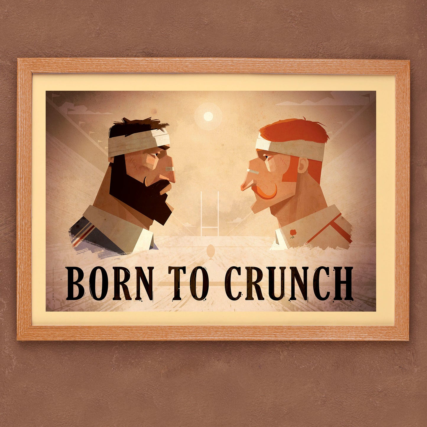 Poster rugby vintage – Le crunch France contre Angleterre