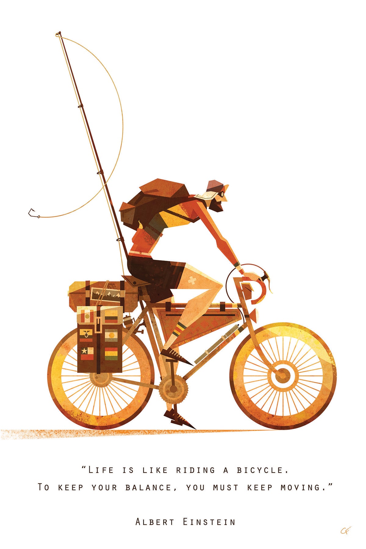 Affiche « L'Odyssée du Bikepacker » – Vélo & aventure