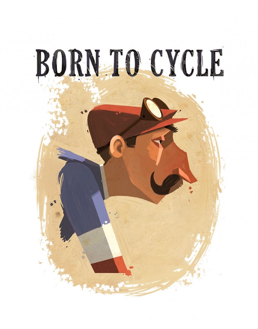 Tee-shirt « Born to cycle » coton bio