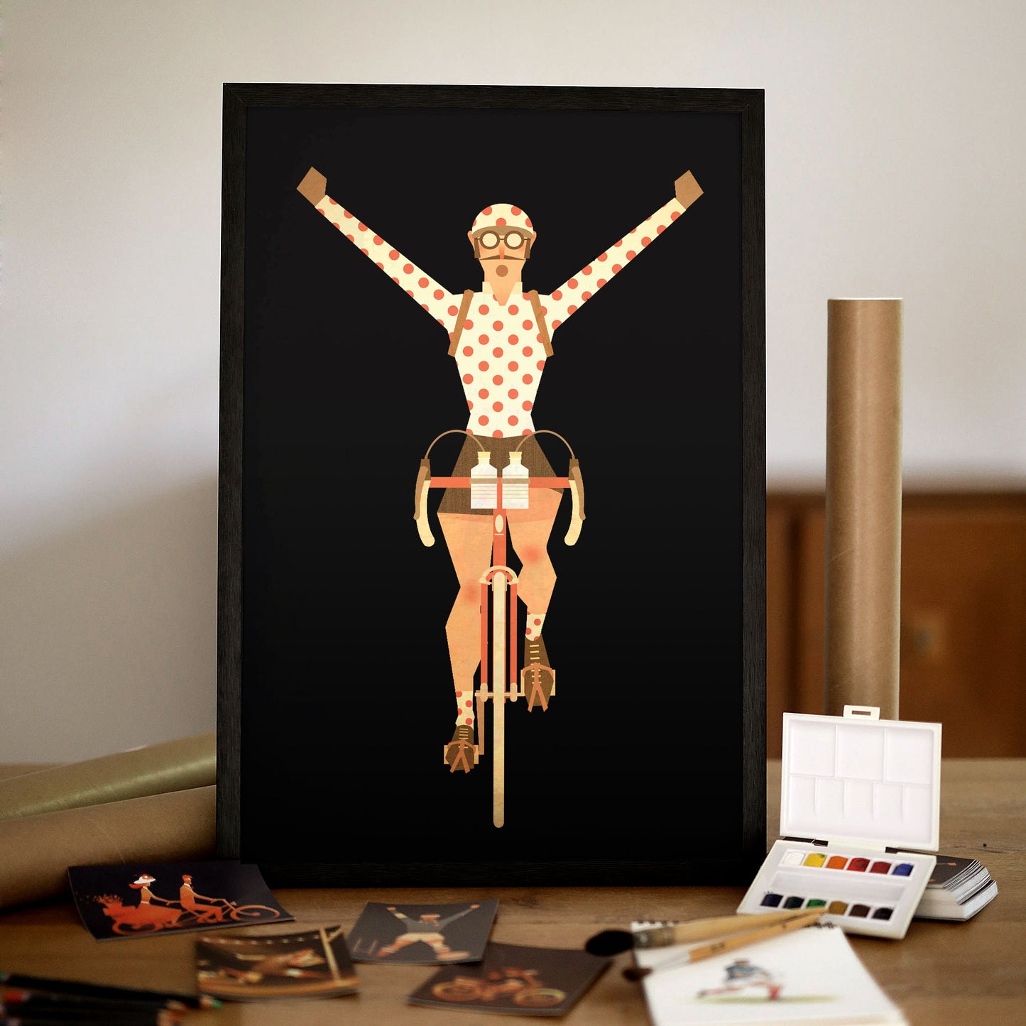 Affiche du maillot à pois - affiche vélo