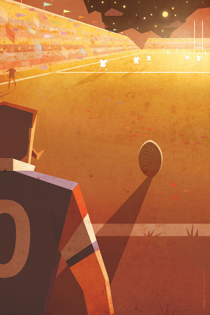 Affiche artistique rugby – poster décoratif sport imprimé en France