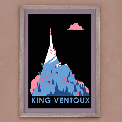 Affiche "KING VENTOUX" – L’ICÔNE DES GRIMPEURS