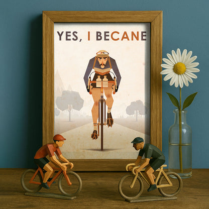 Tirage d'art "Yes i Bécane" format carte postale