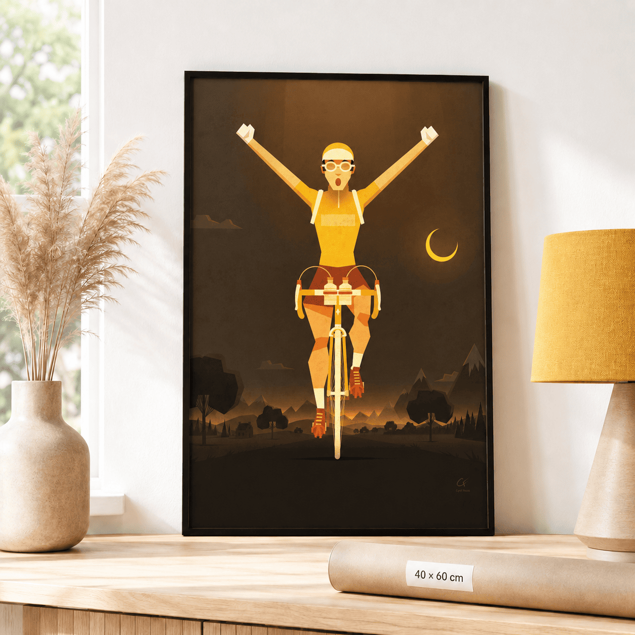 Affiche Le Maillot Jaune — poster cyclisme par Les Affiches de Cyril