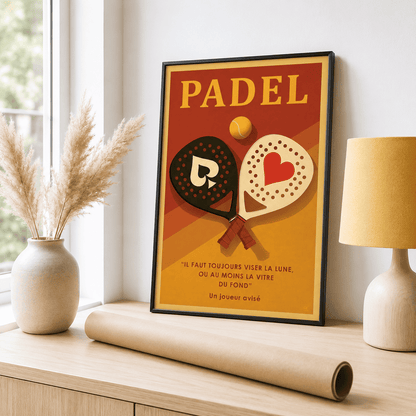 Affiche padel « Viser la Lune »