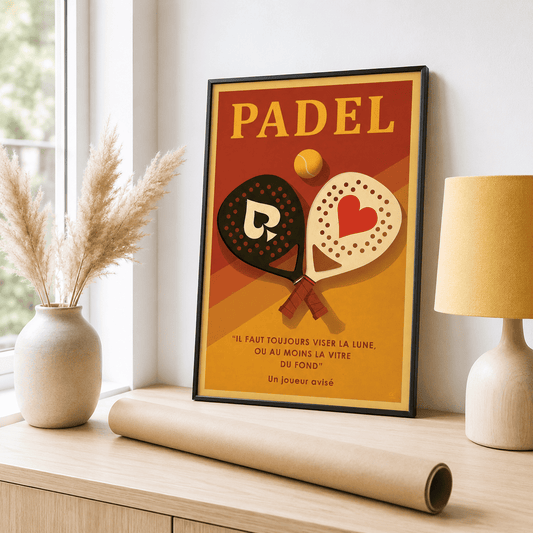 Affiche padel « Viser la Lune »