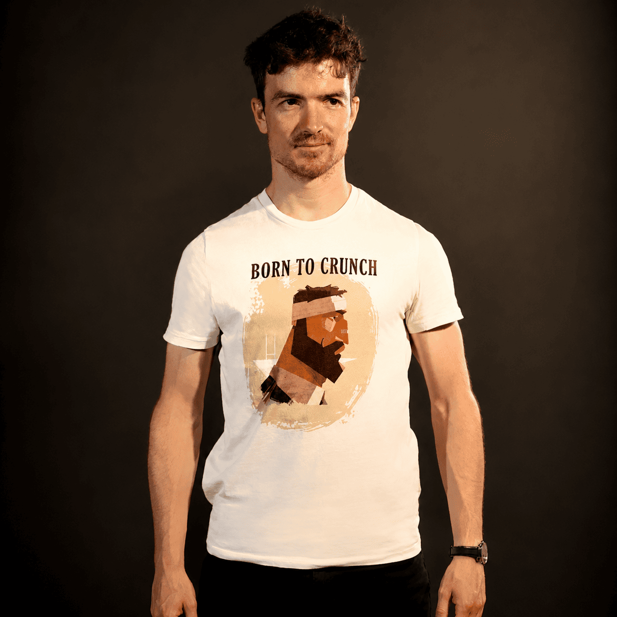 T-shirt coton bio Born to Crunch imprimé en France