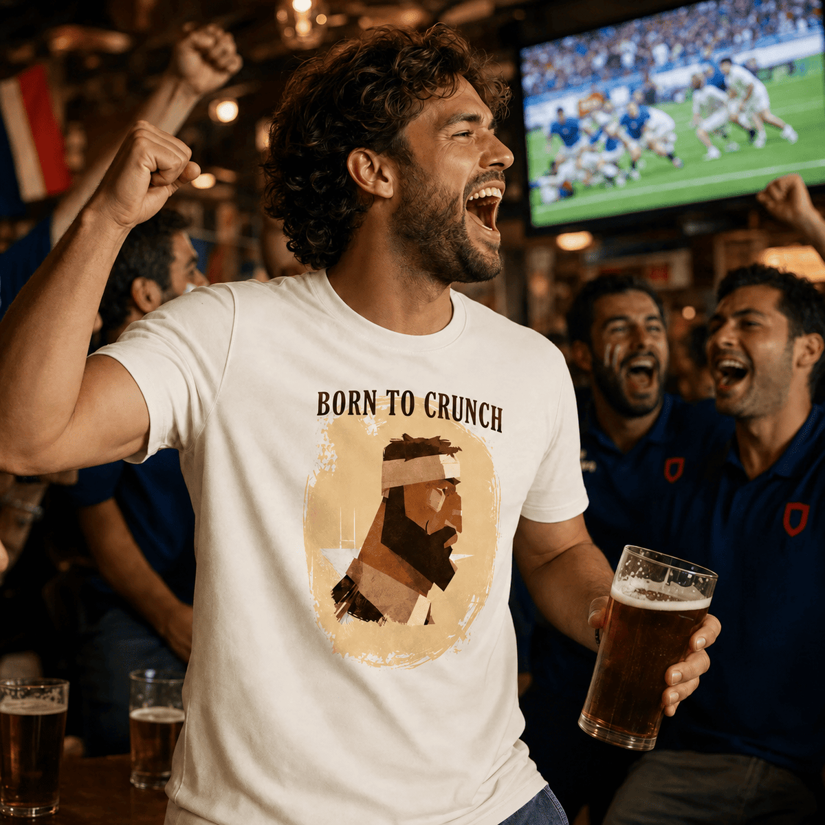 T-shirt rugby « Born to Crunch » – coton bio
