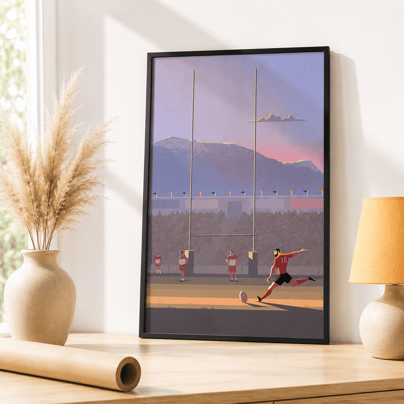 Affiche rugby Transformation toulonnaise illustrée par Cyril