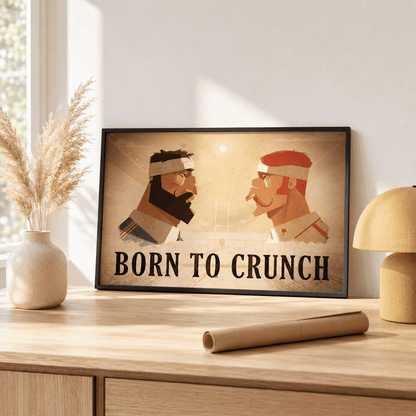 Affiche rugby ''Born to Crunch''