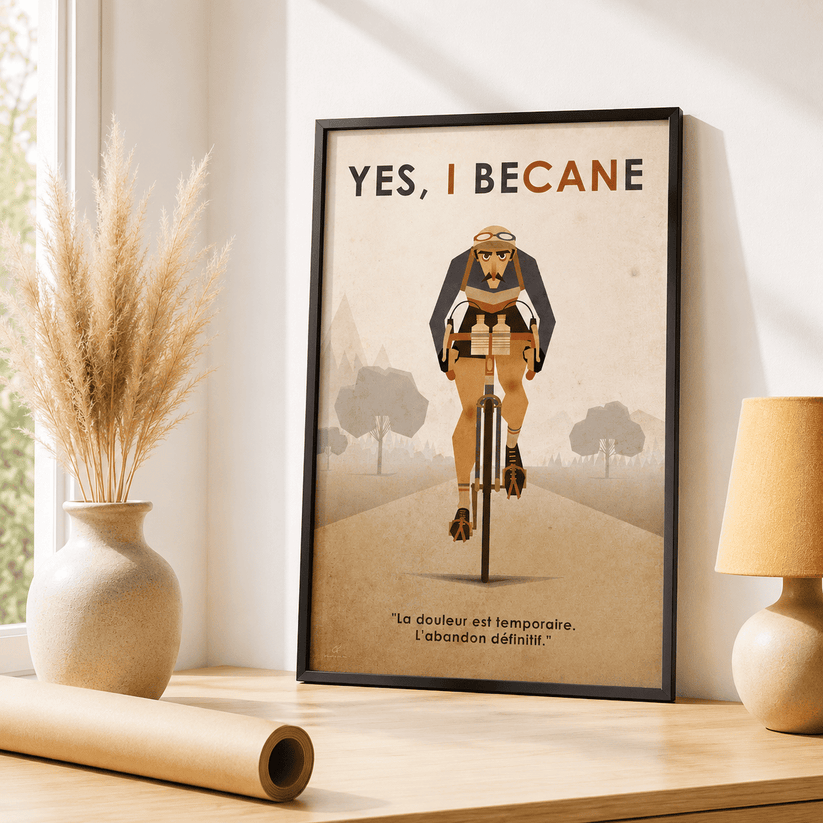 Affiche vélo Le Vieux Gaulois illustrée par Cyril