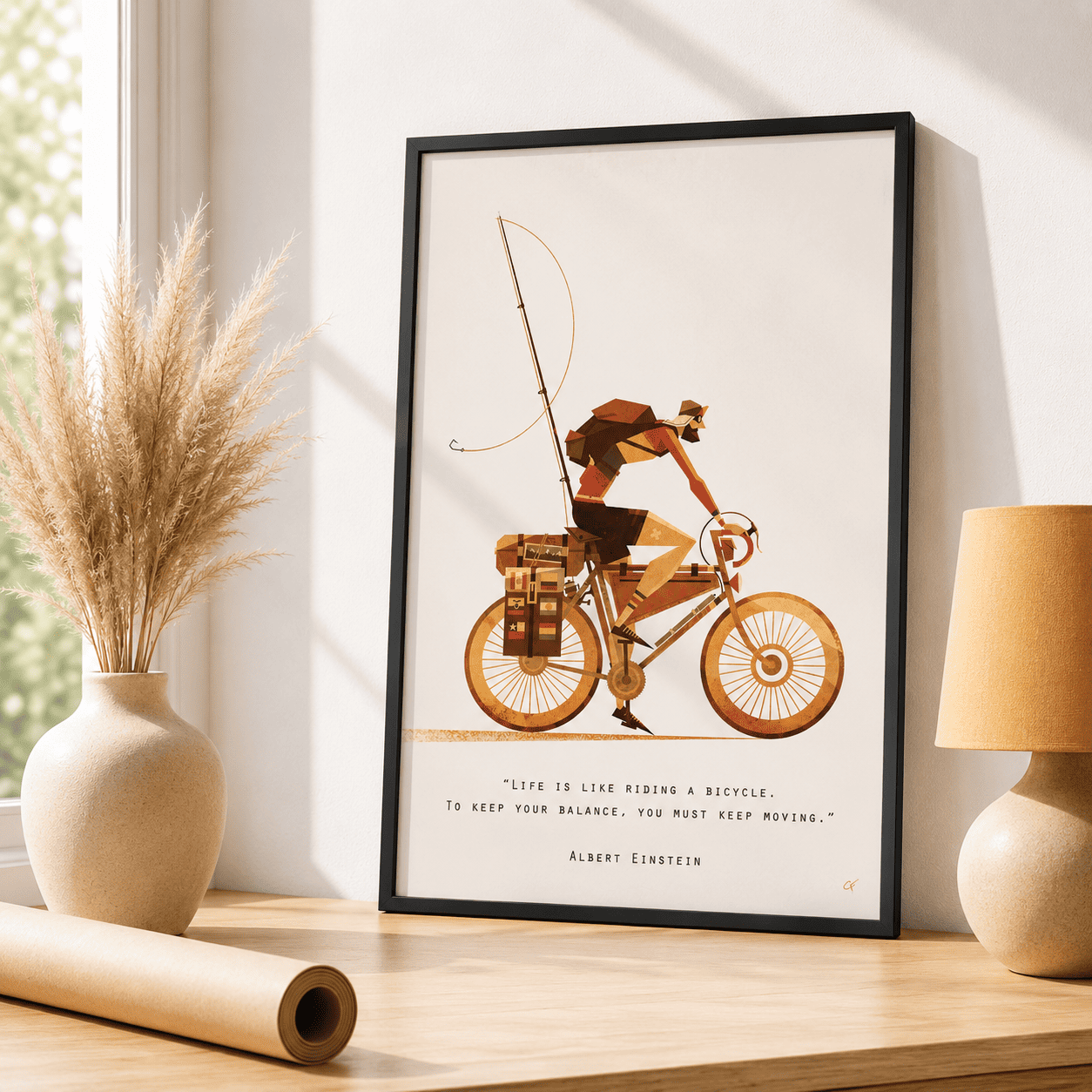 Affiche « L'Odyssée du Bikepacker » – Vélo & aventure