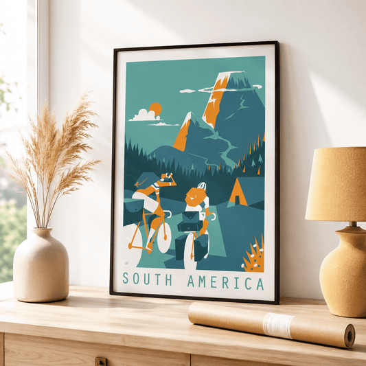 Affiche ''South America'' Poster vélo
