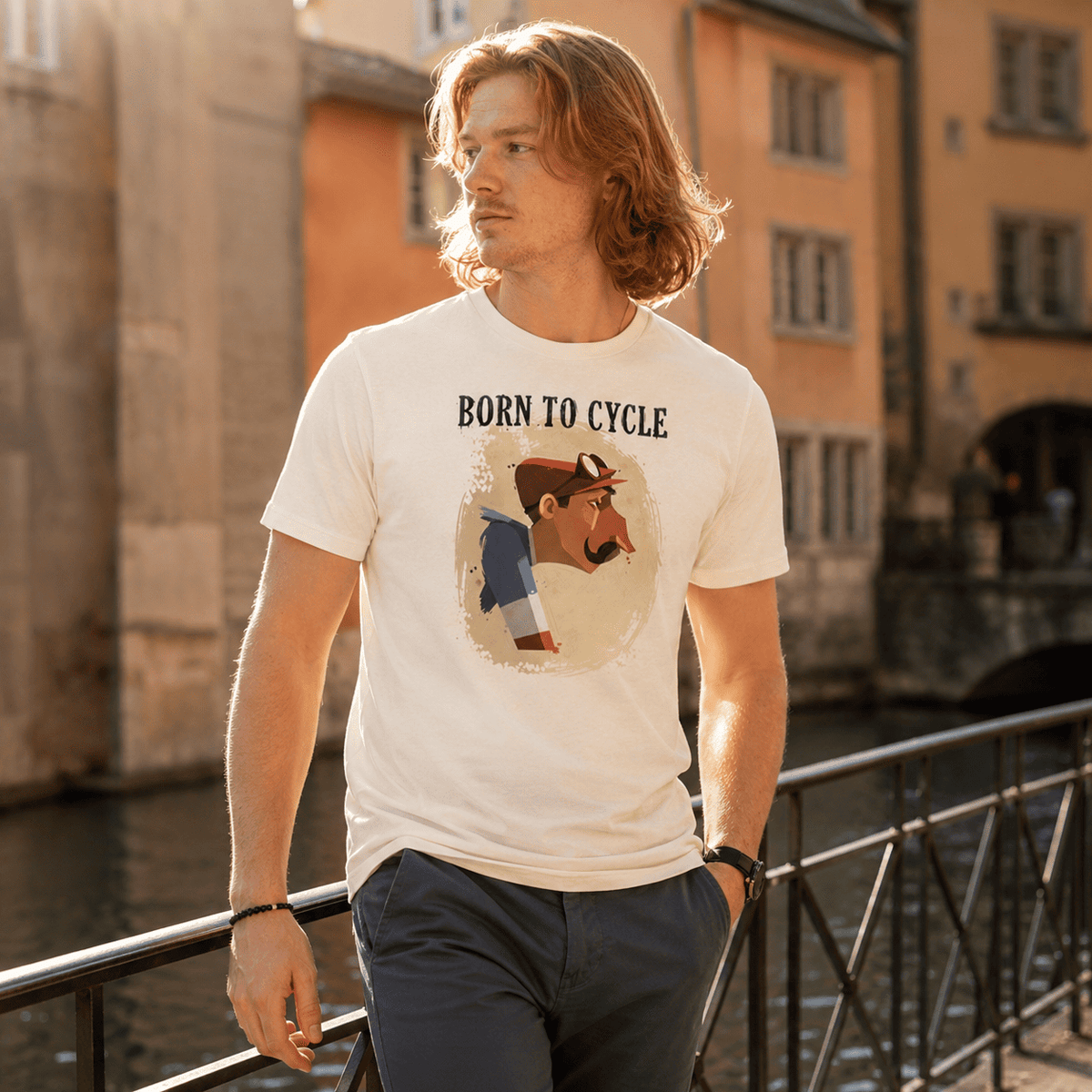 T-shirt « Born to cycle » coton bio
