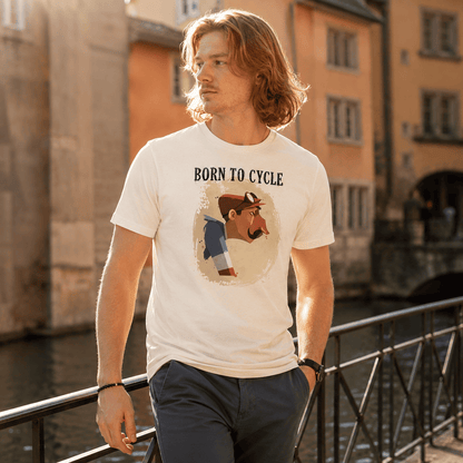 T-shirt « Born to cycle » coton bio
