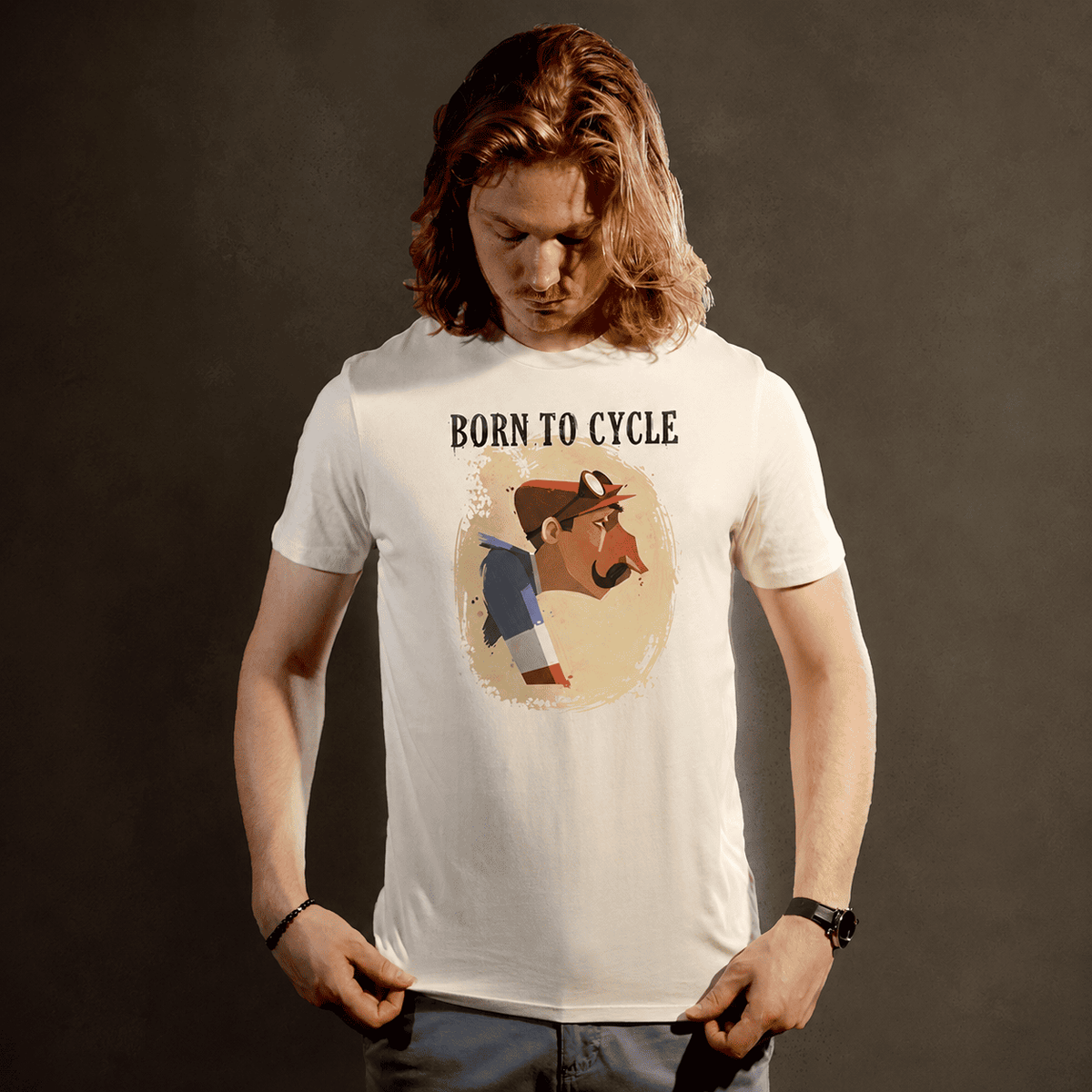 T-shirt « Born to cycle » coton bio