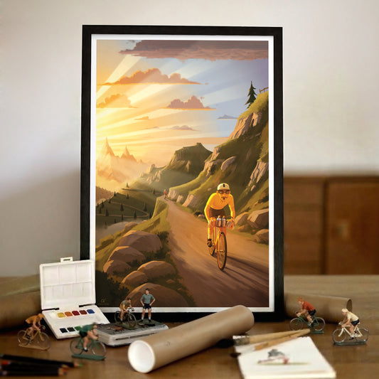 Affiche "L'échappée du maillot jaune"