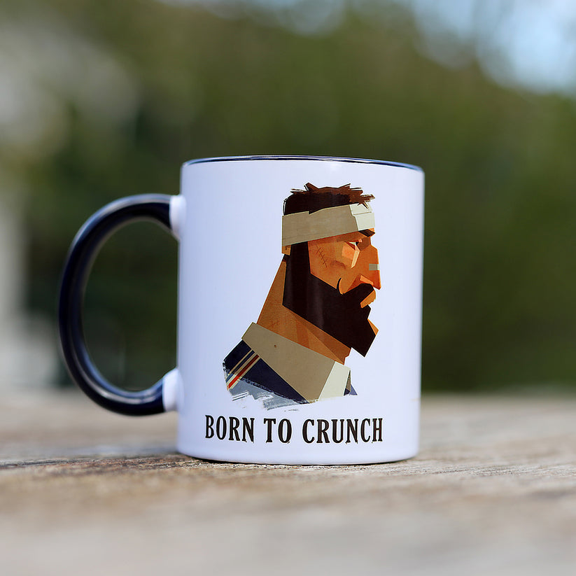Mug rugby Born to Crunch illustré par Cyril