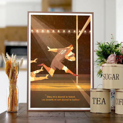 Affiche rugby joueur qui fait un raffut 