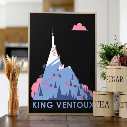 Affiche "KING VENTOUX" – L’ICÔNE DES GRIMPEURS