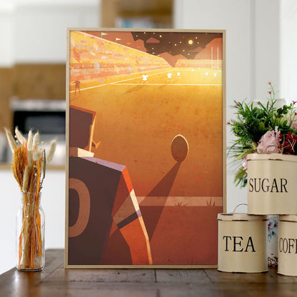 Poster de sport à accrocher – affiche rugby ambiance vintage