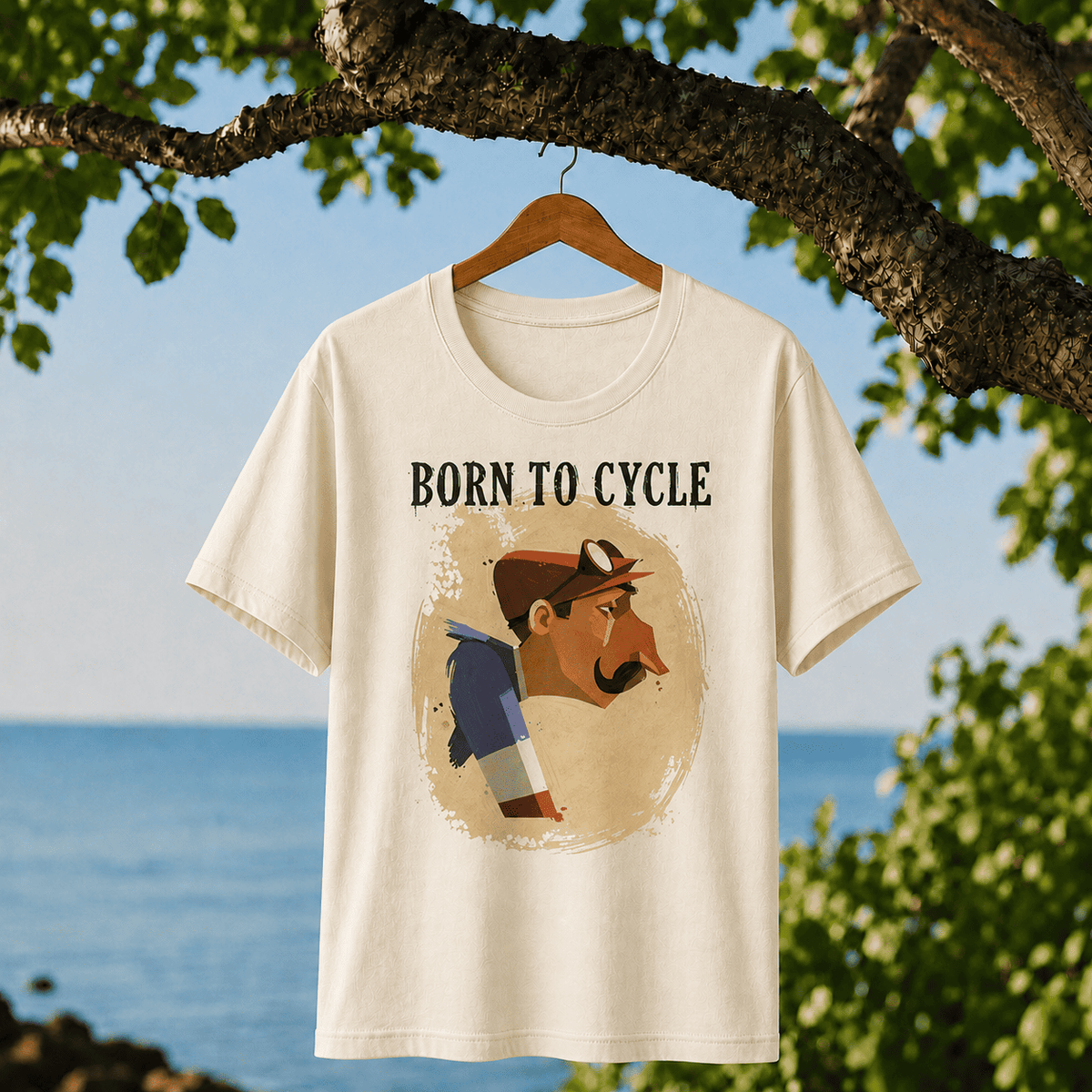 T-shirt « Born to cycle » coton bio