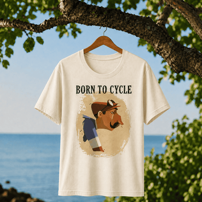 T-shirt « Born to cycle » coton bio