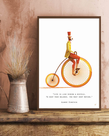 Affiche ''Grand Bi'' Citation Einstein