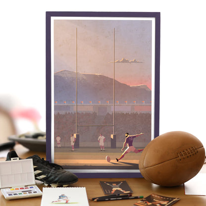 Affiche rugby transformation