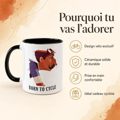 Mug vélo "Born to cycle" : benefices cles